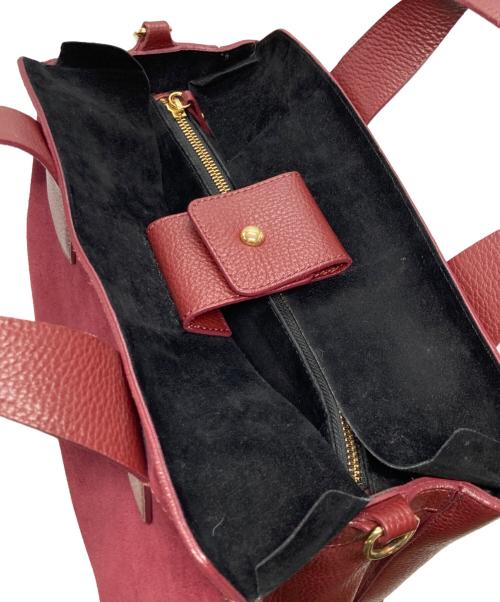 IACUCCI（イアクッチ）IACUCCI (イアクッチ) 2WAY スエード切替 ショルダーバッグ ボルドーの古着・服飾アイテム