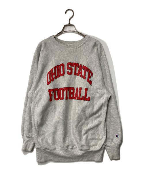 Champion（チャンピオン）Champion (チャンピオン) 二段プリント リバースウィーブスウェット レッド×グレー サイズ:XXLの古着・服飾アイテム