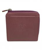 HIROFUヒロフ）の古着「プラティカ レザー コンパクト ウォレット」｜ピンク