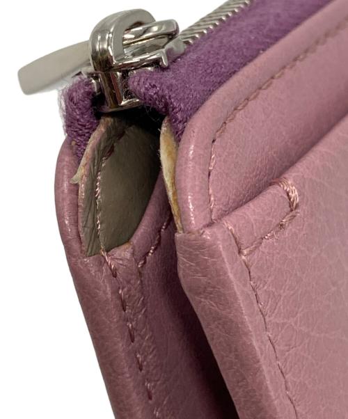 HIROFU（ヒロフ）HIROFU (ヒロフ) プラティカ レザー コンパクト ウォレット ピンクの古着・服飾アイテム