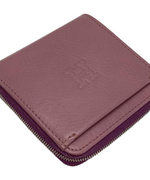 HIROFU（ヒロフ）HIROFU (ヒロフ) プラティカ レザー コンパクト ウォレット ピンクの古着・服飾アイテム