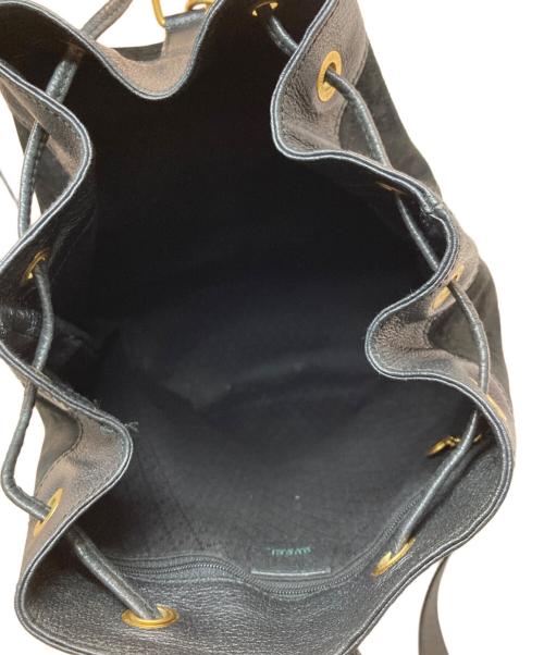 GUCCI（グッチ）GUCCI (グッチ) バンブー スエード 巾着リュック ブラックの古着・服飾アイテム