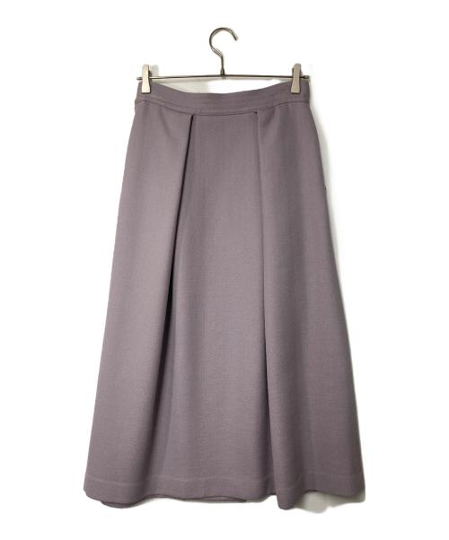 ebure（エブール）ebure (エブール) ベルテッドフリンジタックスカート パープル サイズ:38の古着・服飾アイテム