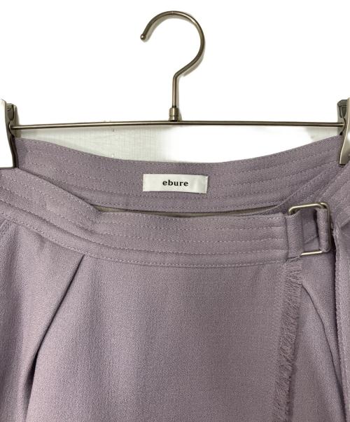 ebure（エブール）ebure (エブール) ベルテッドフリンジタックスカート パープル サイズ:38の古着・服飾アイテム