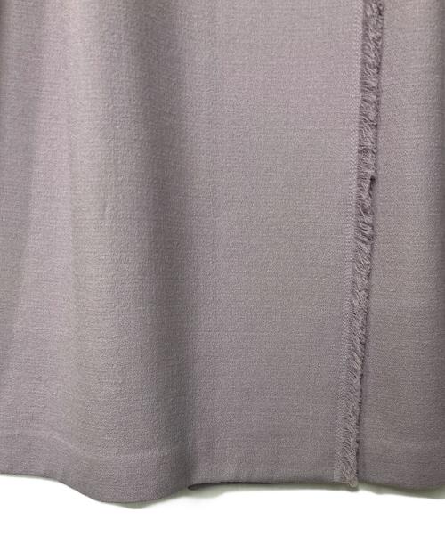 ebure（エブール）ebure (エブール) ベルテッドフリンジタックスカート パープル サイズ:38の古着・服飾アイテム