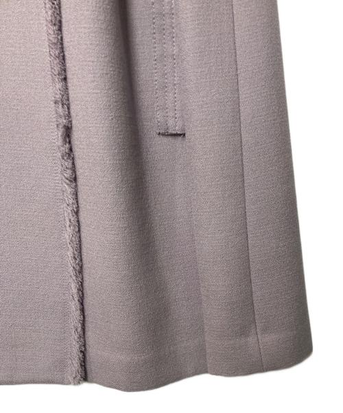 ebure（エブール）ebure (エブール) ベルテッドフリンジタックスカート パープル サイズ:38の古着・服飾アイテム