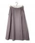 ebure（エブール）の古着「ベルテッドフリンジタックスカート」｜パープル