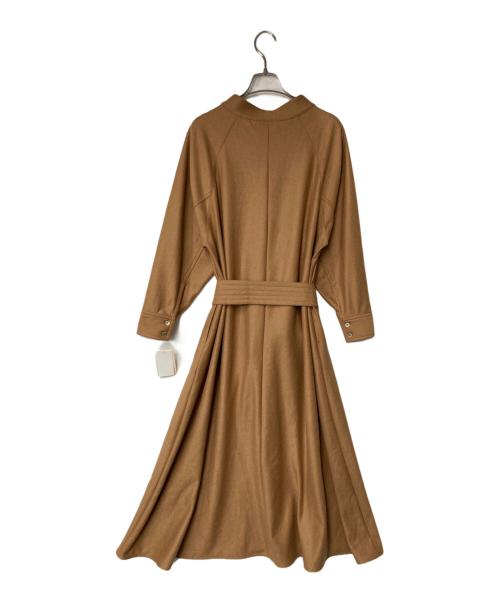 Whim Gazette（ウィムガゼット）Whim Gazette (ウィムガゼット) ウール天竺ワンピース キャメル サイズ:36の古着・服飾アイテム