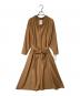 Whim Gazette（ウィムガゼット）の古着「ウール天竺ワンピース」｜キャメル