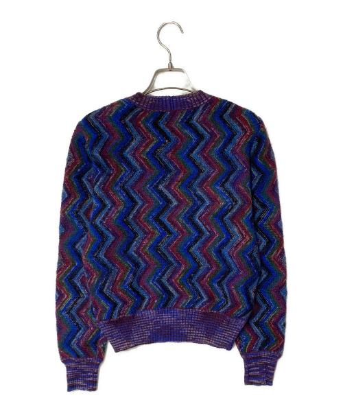 missoni（ミッソーニ）missoni (ミッソーニ) 総柄 ジグザグ モヘヤ混ニット マルチカラー サイズ:44の古着・服飾アイテム