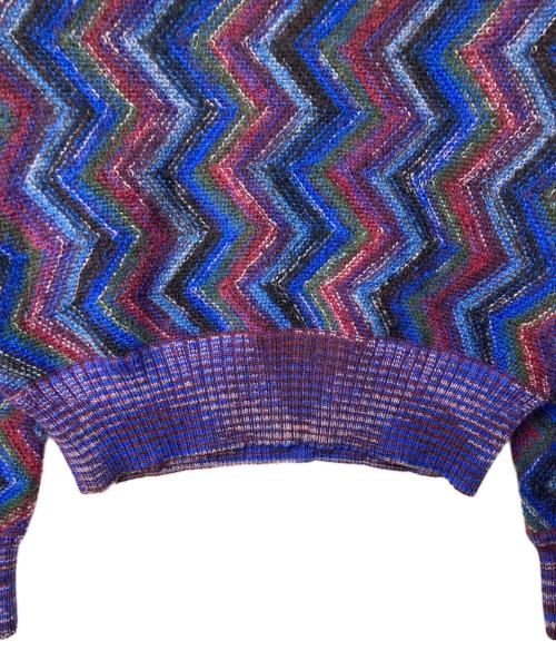 missoni（ミッソーニ）missoni (ミッソーニ) 総柄 ジグザグ モヘヤ混ニット マルチカラー サイズ:44の古着・服飾アイテム