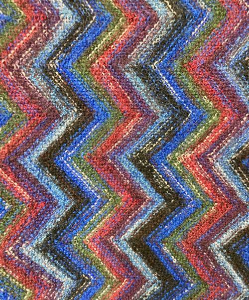 missoni（ミッソーニ）missoni (ミッソーニ) 総柄 ジグザグ モヘヤ混ニット マルチカラー サイズ:44の古着・服飾アイテム