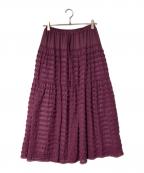PINK HOUSEピンクハウス）の古着「ポリエステルシフォンスカート」｜パープル