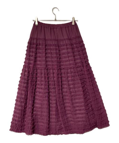 PINK HOUSE（ピンクハウス）PINK HOUSE (ピンクハウス) ポリエステルシフォンスカート パープル サイズ:表記無しの古着・服飾アイテム