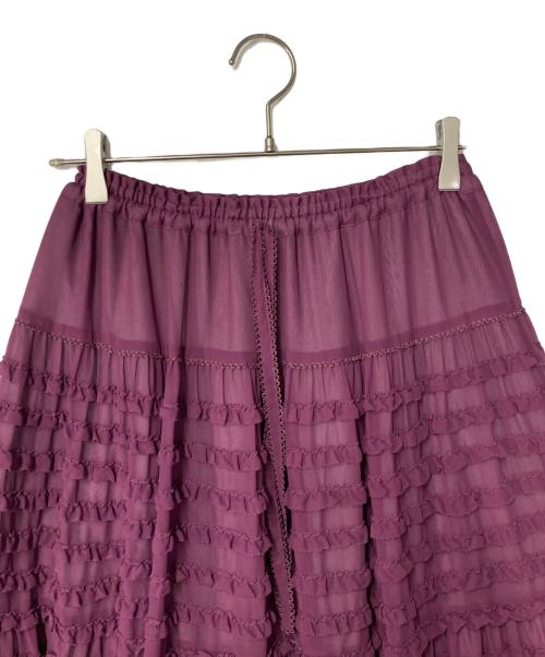 PINK HOUSE（ピンクハウス）PINK HOUSE (ピンクハウス) ポリエステルシフォンスカート パープル サイズ:表記無しの古着・服飾アイテム