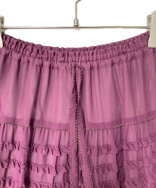 PINK HOUSE（ピンクハウス）PINK HOUSE (ピンクハウス) ポリエステルシフォンスカート パープル サイズ:表記無しの古着・服飾アイテム