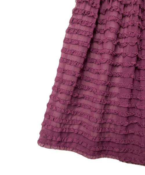 PINK HOUSE（ピンクハウス）PINK HOUSE (ピンクハウス) ポリエステルシフォンスカート パープル サイズ:表記無しの古着・服飾アイテム