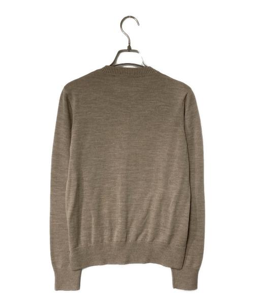 maison kitsune（メゾンキツネ）maison kitsune (メゾンキツネ) フォックスヘッドパッチカーディガン ベージュ サイズ:Sの古着・服飾アイテム