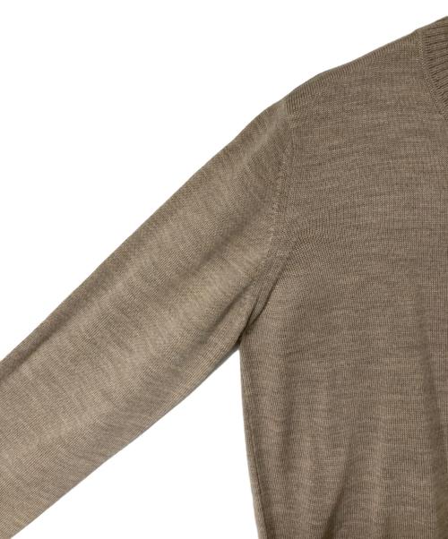 maison kitsune（メゾンキツネ）maison kitsune (メゾンキツネ) フォックスヘッドパッチカーディガン ベージュ サイズ:Sの古着・服飾アイテム