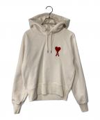 AMI Alexandre Mattiussiアミアレクサンドルマテュッシ）の古着「ハートロゴプルオーバーパーカー」｜アイボリー