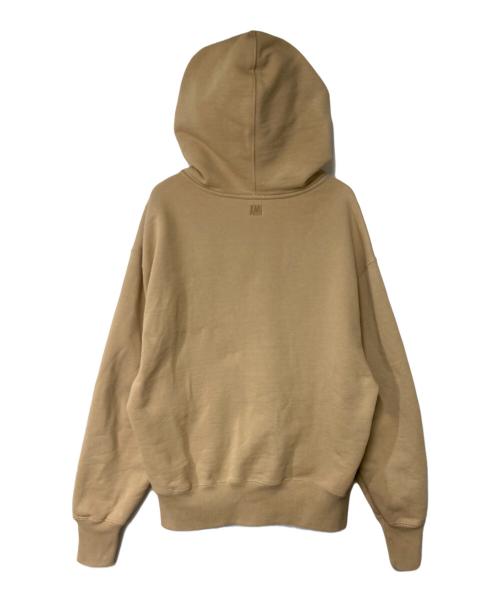 AMI Alexandre Mattiussi（アミアレクサンドルマテュッシ）AMI Alexandre Mattiussi (アミアレクサンドルマテュッシ) ハートロゴプルオーバーパーカー ベージュ サイズ:XSの古着・服飾アイテム