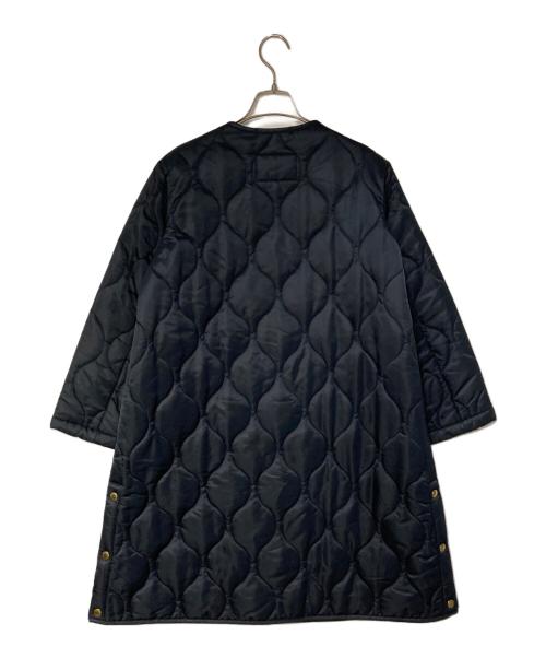 Traditional Weatherwear（トラディショナルウェザーウェア）Traditional Weatherwear (トラディショナルウェザーウェア) Spick and Span (スピックアンドスパン) 別注 ARKLEY LONG2 EX キルティングノーカラーコート ネイビー サイズ:32の古着・服飾アイテム