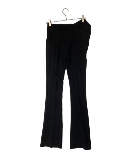 VERSACE（ヴェルサーチェ）VERSACE (ヴェルサーチェ) Embellished Cutout Jersey Flared Pants ブラック サイズ:36の古着・服飾アイテム