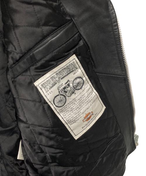 HARLEY-DAVIDSON（ハーレーダビッドソン）HARLEY-DAVIDSON (ハーレーダビッドソン) フリンジ ダブルカウレザーライダースジャケット ブラック サイズ:42の古着・服飾アイテム