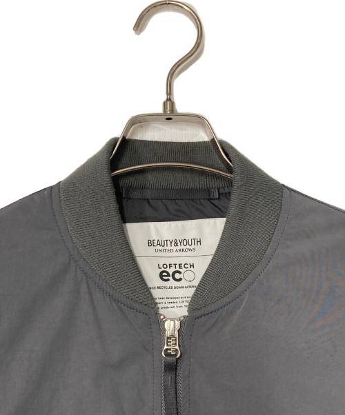 BEAUTY&YOUTH（ビューティーアンドユース）BEAUTY&YOUTH (ビューティーアンドユース) LOFTECH ナイロン MA-1 ブルゾン グレー サイズ:Mの古着・服飾アイテム