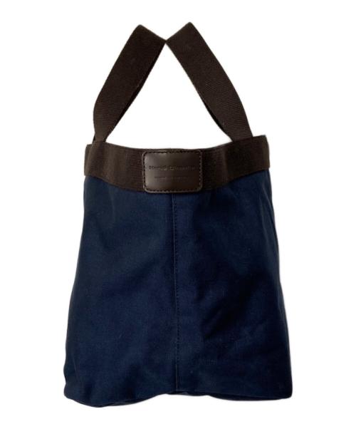 Herve Chapelier（エルベシャプリエ）Herve Chapelier (エルベシャプリエ) 707C コーデュラ舟型トートM ネイビー×ブラウンの古着・服飾アイテム