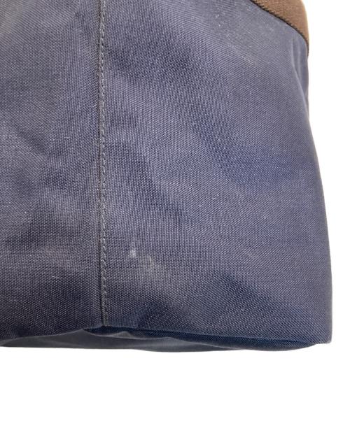 Herve Chapelier（エルベシャプリエ）Herve Chapelier (エルベシャプリエ) 707C コーデュラ舟型トートM ネイビー×ブラウンの古着・服飾アイテム