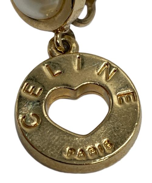 CELINE（セリーヌ）CELINE (セリーヌ) ハートサークル パールイヤリング ゴールドの古着・服飾アイテム