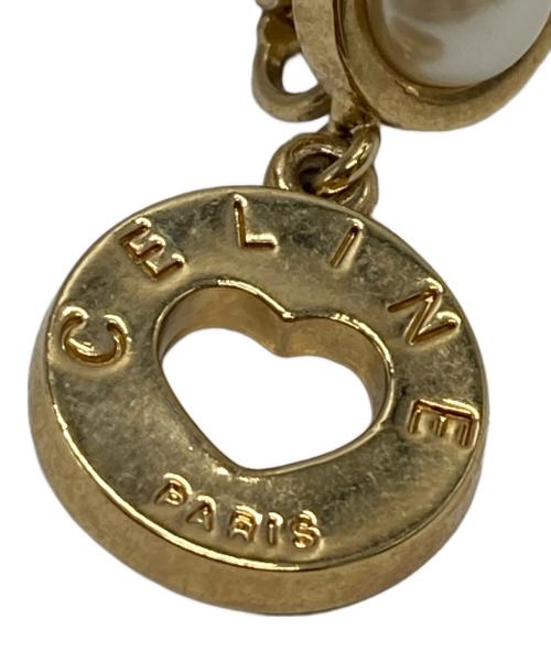 CELINE（セリーヌ）CELINE (セリーヌ) ハートサークル パールイヤリング ゴールドの古着・服飾アイテム