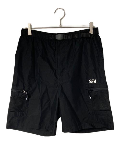 WIND AND SEA（ウィンダンシー）WIND AND SEA (ウィンダンシー) Water Repellent Nylon Cargo Shorts ブラック サイズ:Lの古着・服飾アイテム