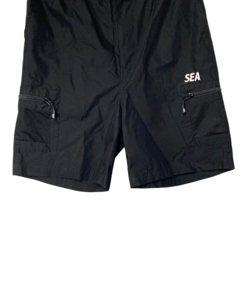 WIND AND SEA（ウィンダンシー）WIND AND SEA (ウィンダンシー) Water Repellent Nylon Cargo Shorts ブラック サイズ:Lの古着・服飾アイテム