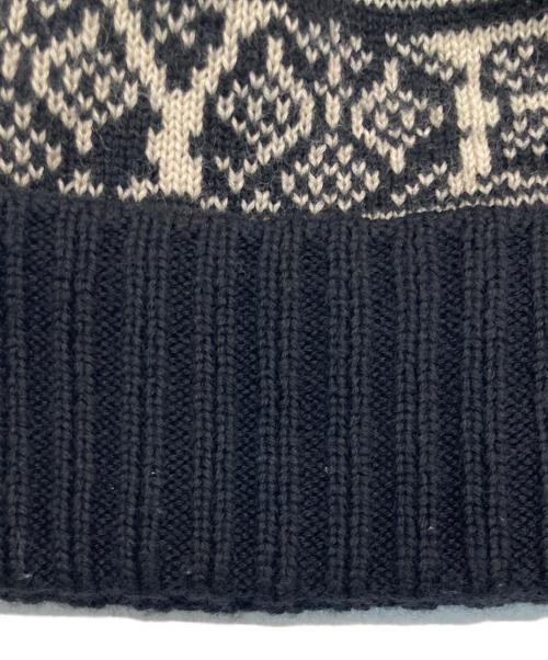 yohji yamamoto+noir（ヨウジヤマモトプリュスノアール）yohji yamamoto+Noir (ヨウジヤマモトプリュスノアール) ウールニットキャップ ブラックの古着・服飾アイテム