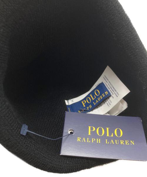 POLO RALPH LAUREN（ポロ・ラルフローレン）POLO RALPH LAUREN (ポロ・ラルフローレン) ニットキャップ ブラック サイズ:ONE SIZE 未使用品の古着・服飾アイテム