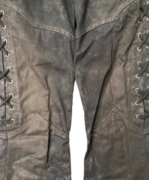 TORNADO MART（トルネードマート）TORNADO MART (トルネードマート) パイソン柄ブーツカットパンツ ブラック サイズ:Sの古着・服飾アイテム