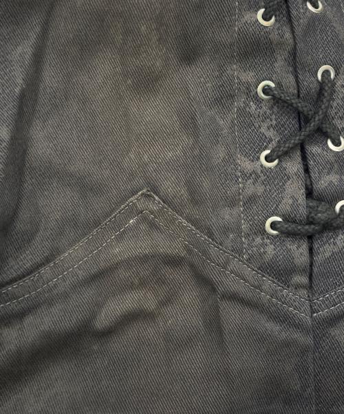 TORNADO MART（トルネードマート）TORNADO MART (トルネードマート) パイソン柄ブーツカットパンツ ブラック サイズ:Sの古着・服飾アイテム