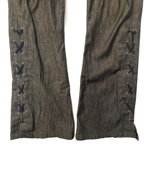 TORNADO MART（トルネードマート）TORNADO MART (トルネードマート) レースアップフレアデニムパンツ グレー サイズ:Lの古着・服飾アイテム