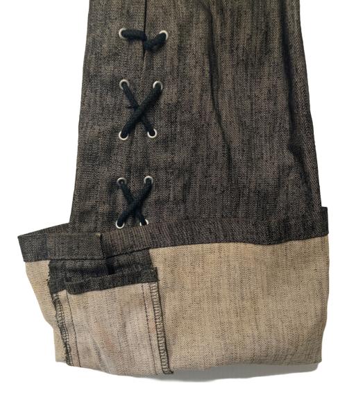 TORNADO MART（トルネードマート）TORNADO MART (トルネードマート) レースアップフレアデニムパンツ グレー サイズ:Lの古着・服飾アイテム