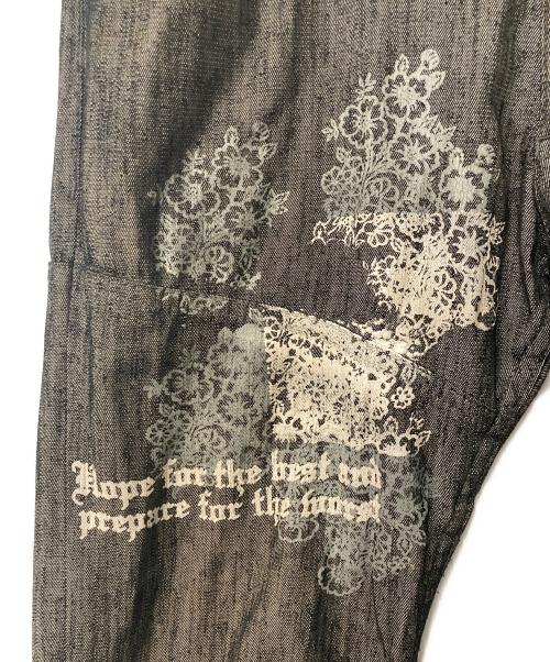 TORNADO MART（トルネードマート）TORNADO MART (トルネードマート) レースアップフレアデニムパンツ グレー サイズ:Lの古着・服飾アイテム