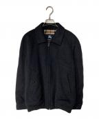 BURBERRY LONDONバーバリーロンドン）の古着「ホース刺繍 裏ノバチェック ウール混ブルゾン」｜グレー