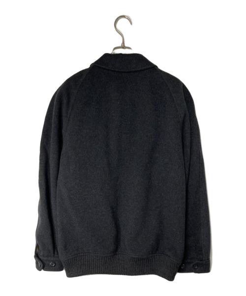 BURBERRY LONDON（バーバリーロンドン）BURBERRY LONDON (バーバリーロンドン) ホース刺繍 裏ノバチェック ウール混ブルゾン グレー サイズ:表記無し 実寸参照の古着・服飾アイテム