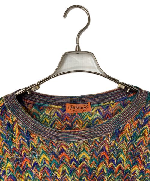 missoni（ミッソーニ）missoni (ミッソーニ) ジグザグ柄 ニット マルチカラー サイズ:42の古着・服飾アイテム