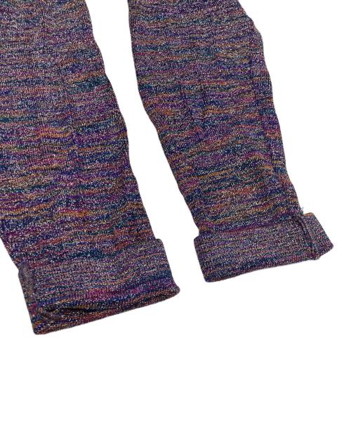missoni（ミッソーニ）MISSONI (ミッソーニ) 総柄ラメニットカットソー パープル×オレンジ サイズ:44の古着・服飾アイテム