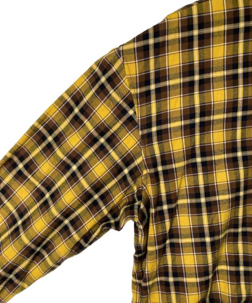 BALENCIAGA（バレンシアガ）BALENCIAGA (バレンシアガ) チェックシャツ イエロー×ブラウン サイズ:37の古着・服飾アイテム