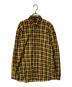 BALENCIAGA（バレンシアガ）の古着「チェックシャツ」｜イエロー×ブラウン
