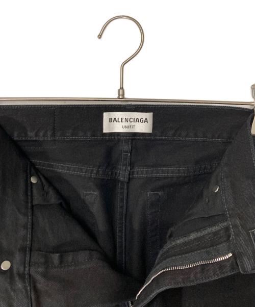 BALENCIAGA（バレンシアガ）BALENCIAGA (バレンシアガ) DAMEGED STRAIGHT JEANS ブラック サイズ:XSの古着・服飾アイテム
