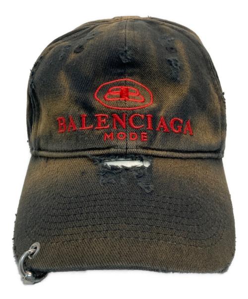 BALENCIAGA（バレンシアガ）BALENCIAGA (バレンシアガ) DESTROYED BB MOD CAP ブラック サイズ:L(59cm)の古着・服飾アイテム